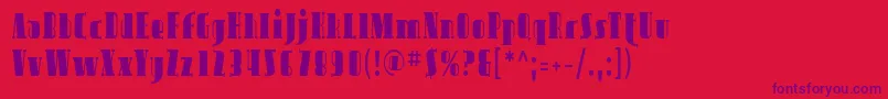 Sfavondalecond Font – Purple Fonts on Red Background