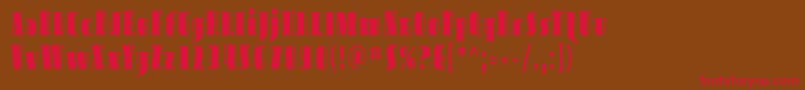 Sfavondalecond Font – Red Fonts on Brown Background