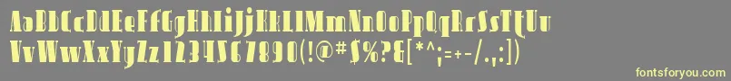 Шрифт Sfavondalecond – жёлтые шрифты на сером фоне