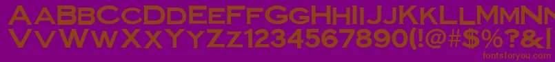 SteelplategothicboldNormal Font – Brown Fonts on Purple Background