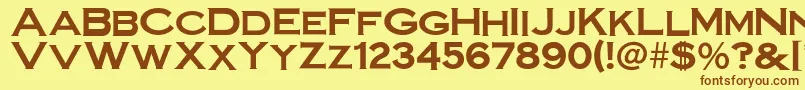 SteelplategothicboldNormal Font – Brown Fonts on Yellow Background