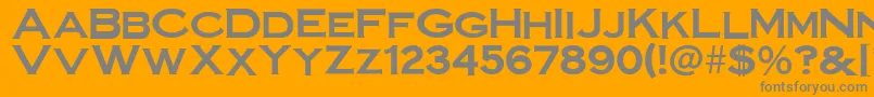SteelplategothicboldNormal Font – Gray Fonts on Orange Background