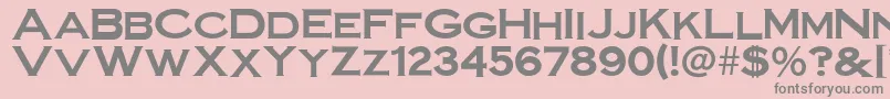 SteelplategothicboldNormal Font – Gray Fonts on Pink Background