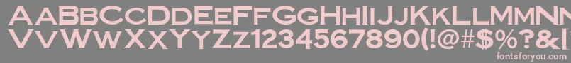 SteelplategothicboldNormal Font – Pink Fonts on Gray Background