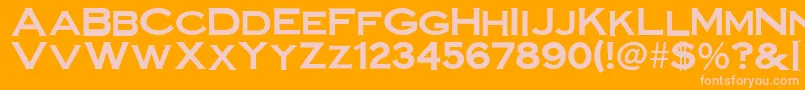 SteelplategothicboldNormal Font – Pink Fonts on Orange Background