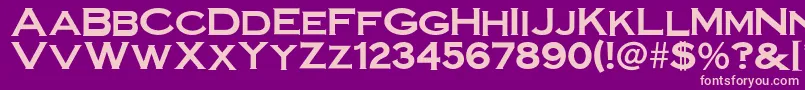 SteelplategothicboldNormal Font – Pink Fonts on Purple Background