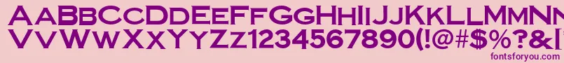 SteelplategothicboldNormal Font – Purple Fonts on Pink Background