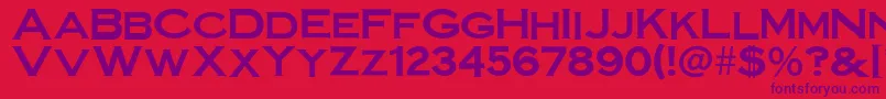 SteelplategothicboldNormal Font – Purple Fonts on Red Background