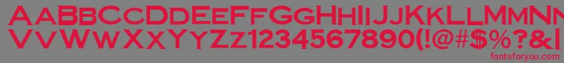 SteelplategothicboldNormal Font – Red Fonts on Gray Background