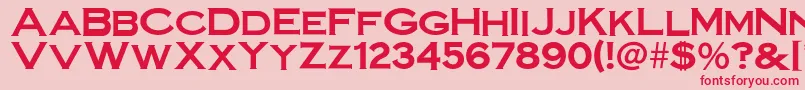 SteelplategothicboldNormal-Schriftart – Rote Schriften auf rosa Hintergrund