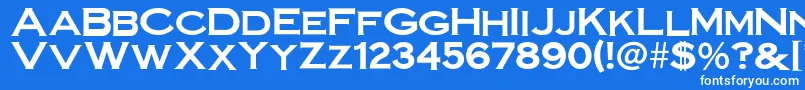 SteelplategothicboldNormal Font – White Fonts on Blue Background