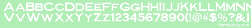 SteelplategothicboldNormal Font – White Fonts on Green Background