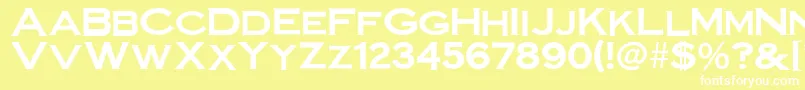 SteelplategothicboldNormal Font – White Fonts on Yellow Background