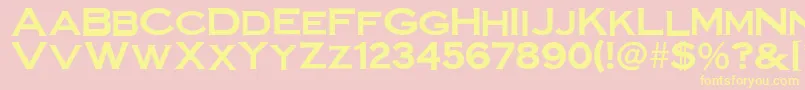 SteelplategothicboldNormal Font – Yellow Fonts on Pink Background