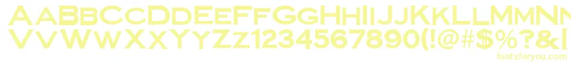 SteelplategothicboldNormal Font – Yellow Fonts on White Background