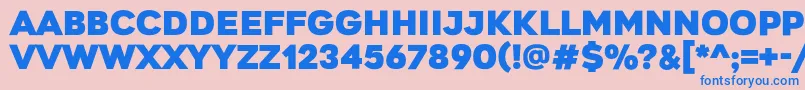 GretarosRegular Font – Blue Fonts on Pink Background