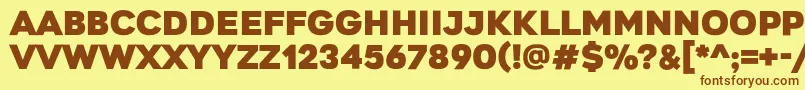 GretarosRegular Font – Brown Fonts on Yellow Background