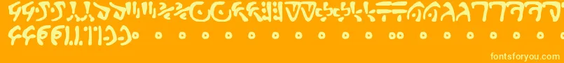 LovecraftsDiary Font – Yellow Fonts on Orange Background