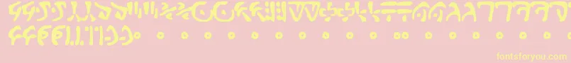 LovecraftsDiary Font – Yellow Fonts on Pink Background