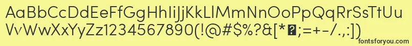 SofiaProLight Font – Black Fonts on Yellow Background