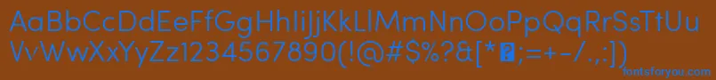 SofiaProLight Font – Blue Fonts on Brown Background