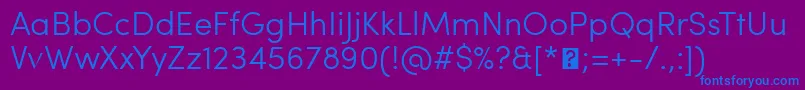 SofiaProLight Font – Blue Fonts on Purple Background