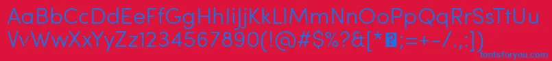 SofiaProLight Font – Blue Fonts on Red Background