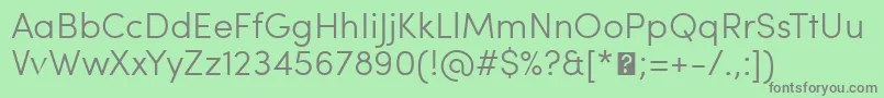 SofiaProLight Font – Gray Fonts on Green Background