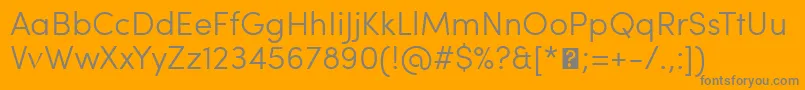 SofiaProLight Font – Gray Fonts on Orange Background