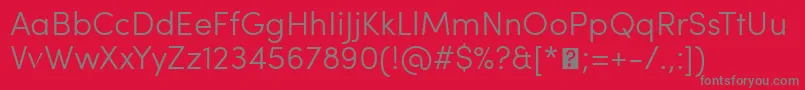 SofiaProLight Font – Gray Fonts on Red Background