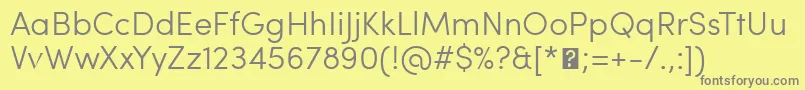 SofiaProLight Font – Gray Fonts on Yellow Background
