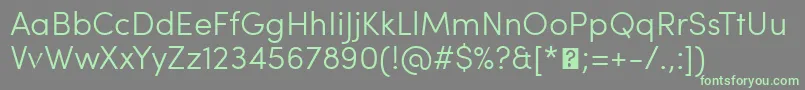 SofiaProLight Font – Green Fonts on Gray Background