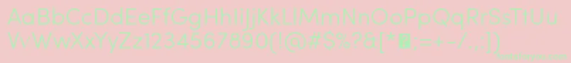 SofiaProLight Font – Green Fonts on Pink Background