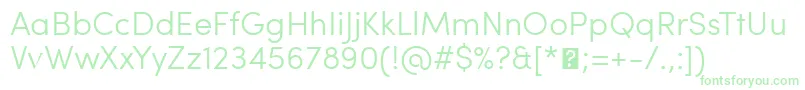 SofiaProLight Font – Green Fonts on White Background