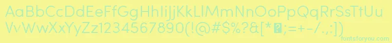 En savoir plus sur la police SofiaProLight Police SofiaProLight – polices vertes sur fond jaune