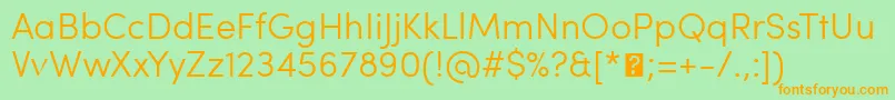 SofiaProLight Font – Orange Fonts on Green Background
