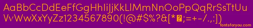 SofiaProLight Font – Orange Fonts on Purple Background