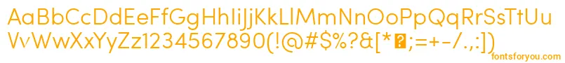 SofiaProLight Font – Orange Fonts on White Background