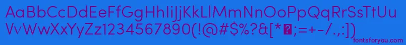 SofiaProLight Font – Purple Fonts on Blue Background