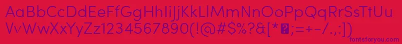 SofiaProLight Font – Purple Fonts on Red Background