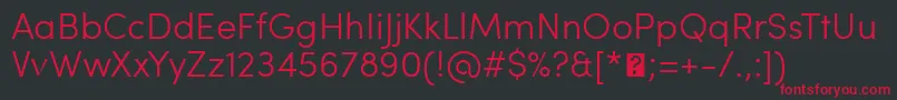 SofiaProLight Font – Red Fonts on Black Background