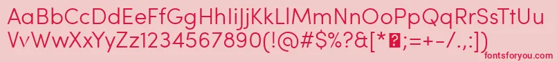 SofiaProLight Font – Red Fonts on Pink Background