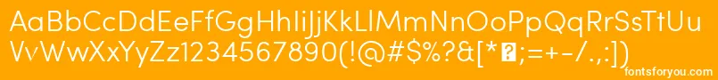 SofiaProLight Font – White Fonts on Orange Background