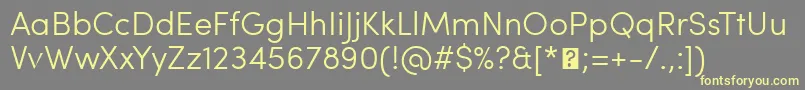 SofiaProLight Font – Yellow Fonts on Gray Background