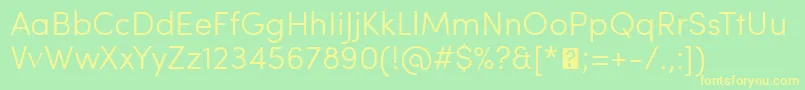 SofiaProLight Font – Yellow Fonts on Green Background