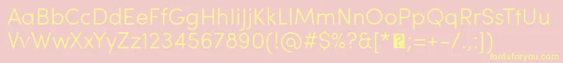 SofiaProLight Font – Yellow Fonts on Pink Background