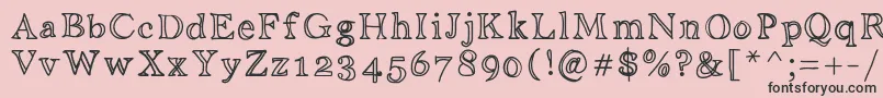 Aniditalini Font – Black Fonts on Pink Background