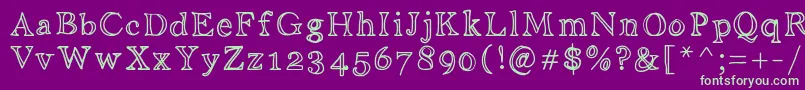 Aniditalini Font – Green Fonts on Purple Background