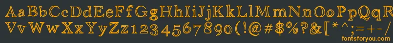 Aniditalini Font – Orange Fonts on Black Background