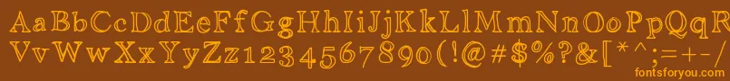 Aniditalini Font – Orange Fonts on Brown Background